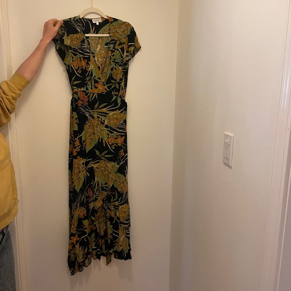 Anthropology XIX Palms wrap dress